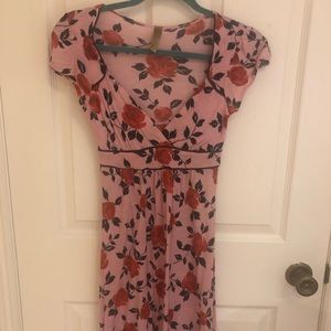 Pink floral dress